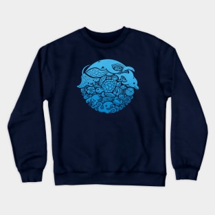 Aquatic Blues Crewneck Sweatshirt